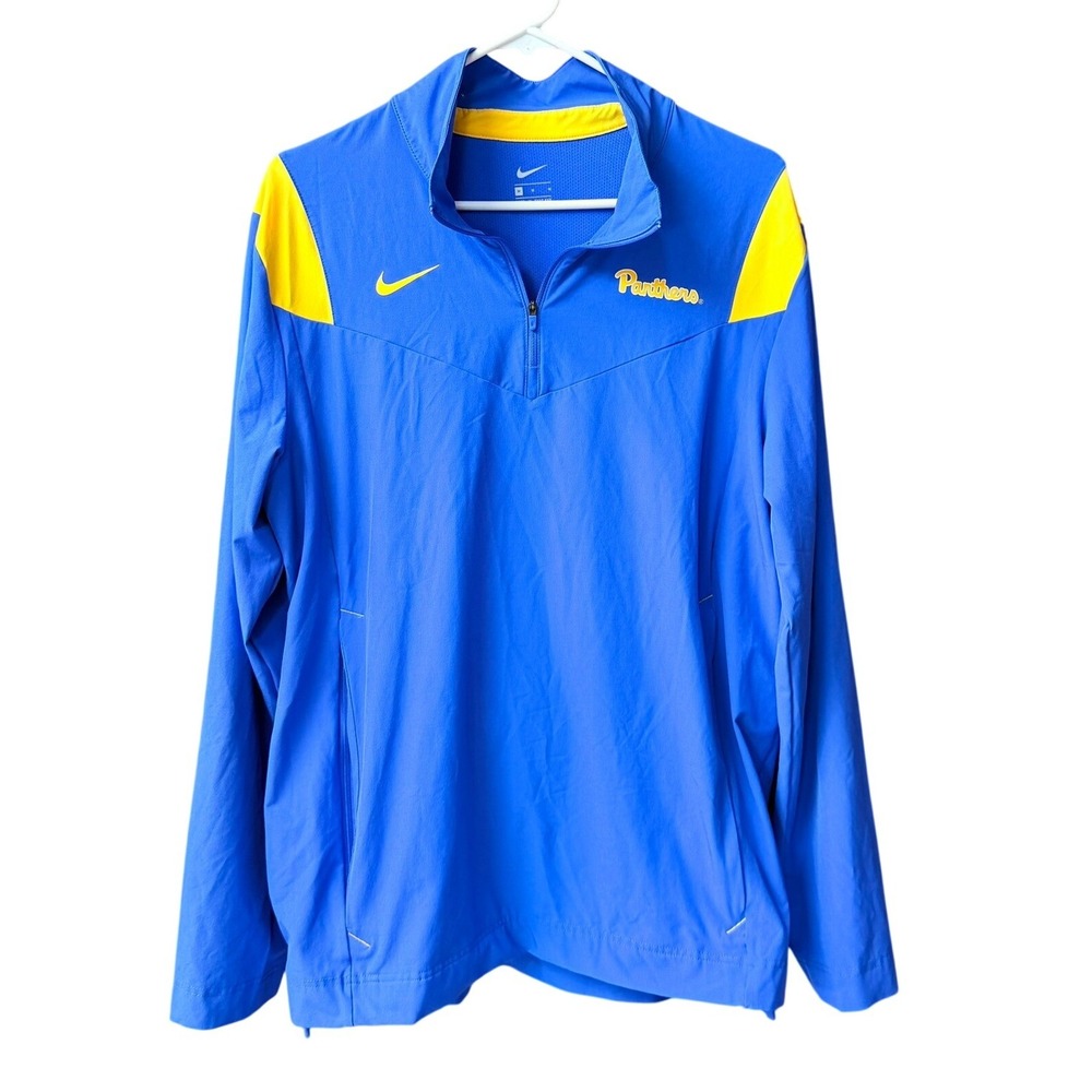 Nike Quarter Zip Pullover Men Medium Blue Pitt Panthers Windbreaker Jacket